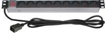 PDU9p+T1U-16-C14 - Bandeau d'alimentation 19" 9 prises noire + interrupteur, C14