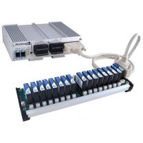 E/S déportées EtherStax 2151 : 16 E ANA/T, 16 E ANA/C, 16 S ANA/ C, 2 ports RJ45